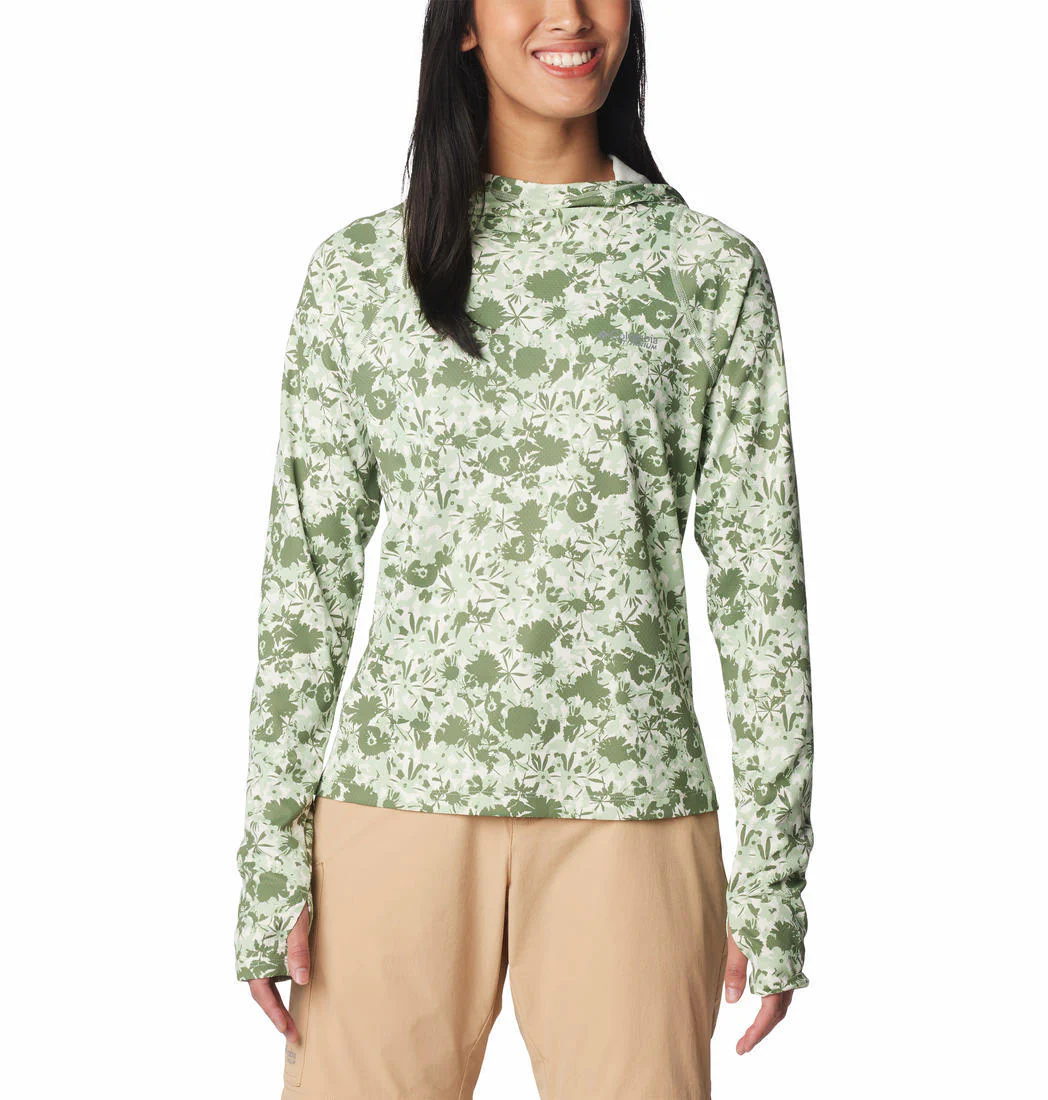 Columbia Women Green Summit Valley Hoodie (Sun Protection)