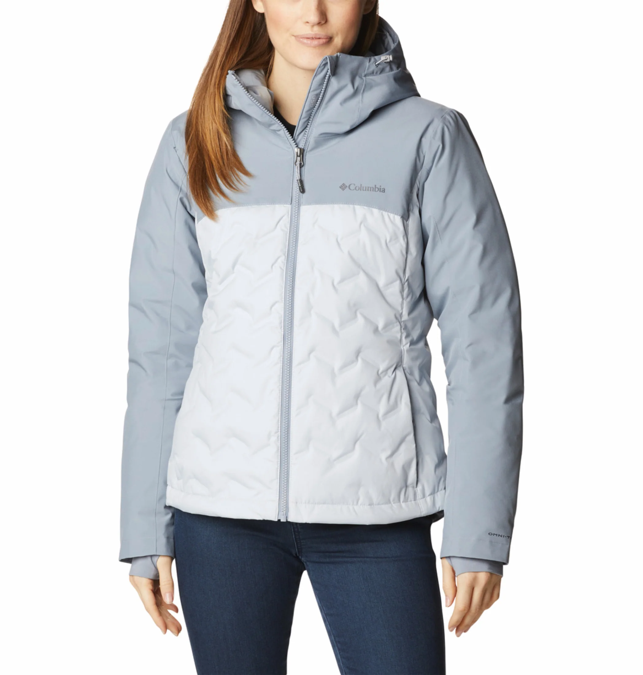 Columbia Women Grey HEAT SEAL Grand Trek III Down Jacket