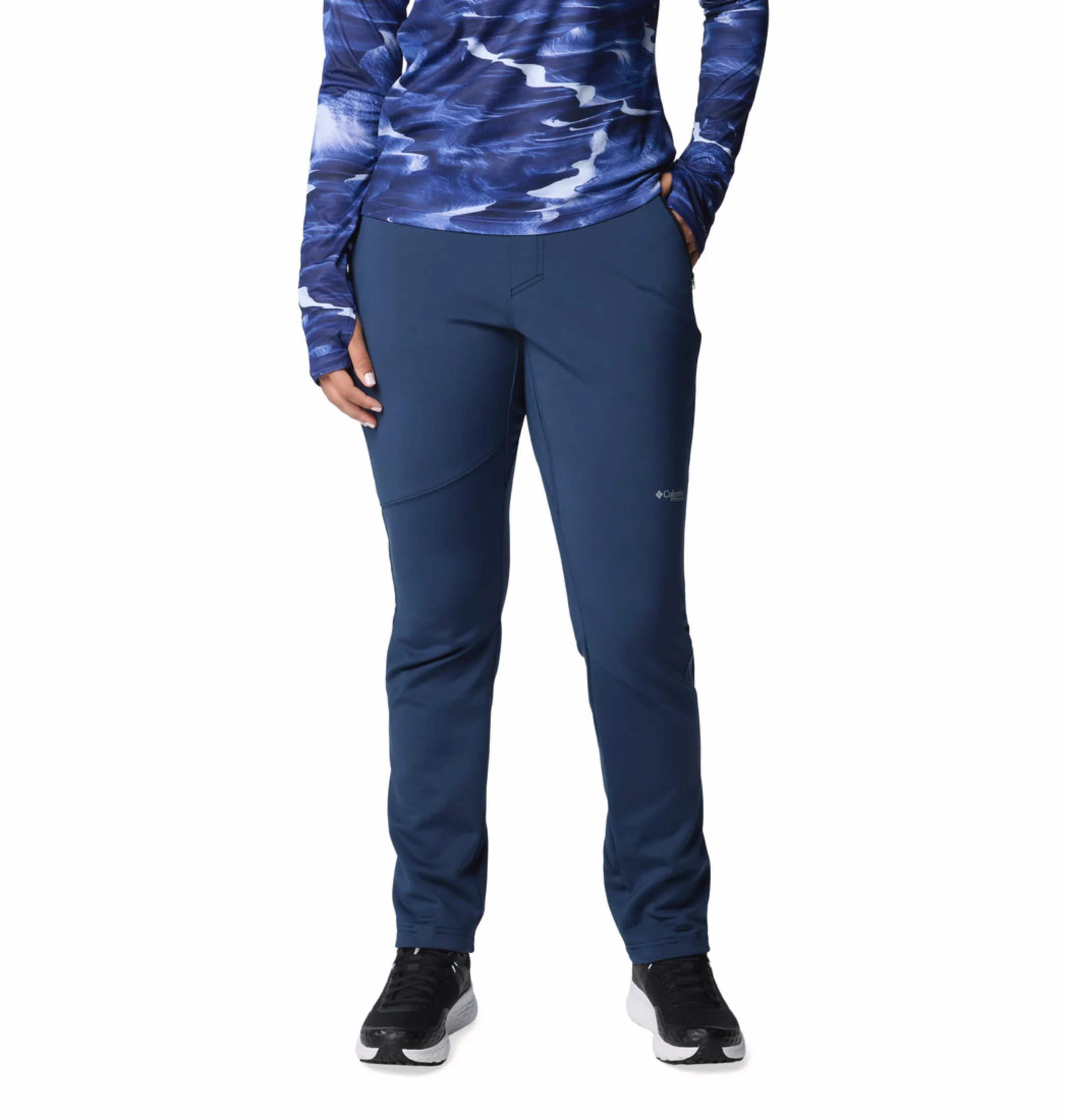 Columbia Women Navy Blue OmniShield Vast Canyon Soft Shell Pant