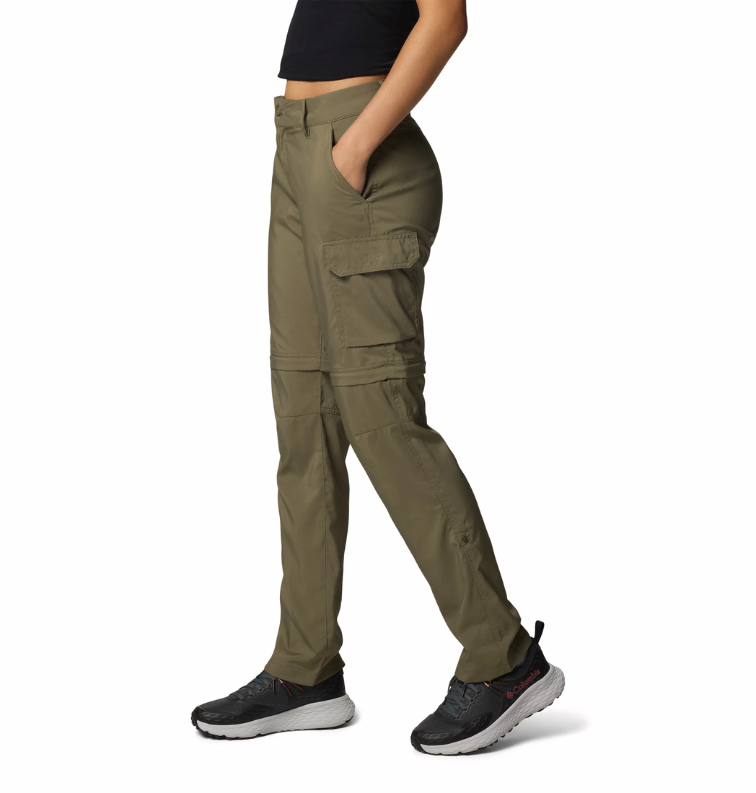 Columbia Women Olive Green Omni-Shade Silver Ridge Utility Convertible Pant - Image 3