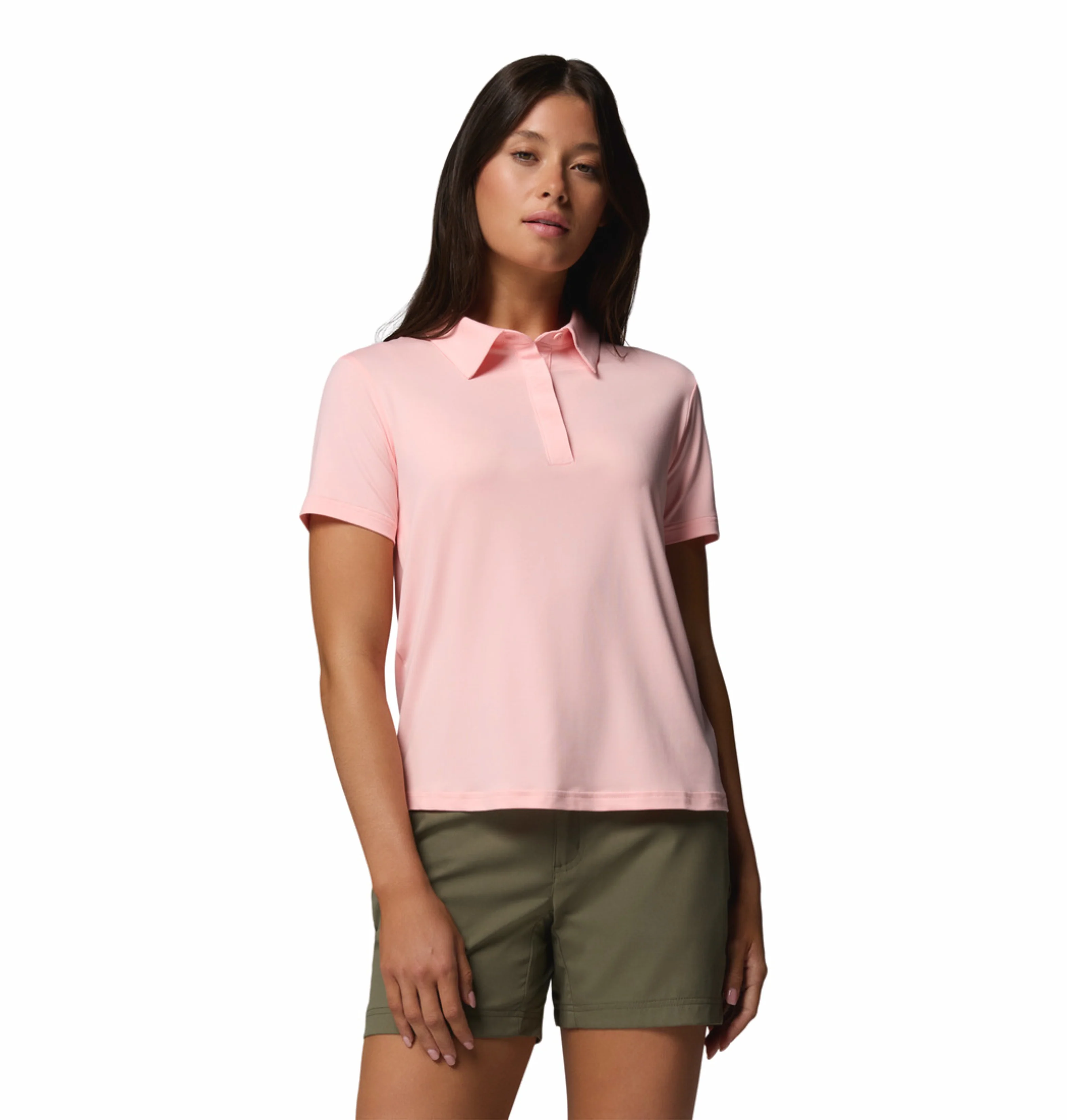 Columbia Women Pink Omni-Shade Parsons Point Polo Tshirt