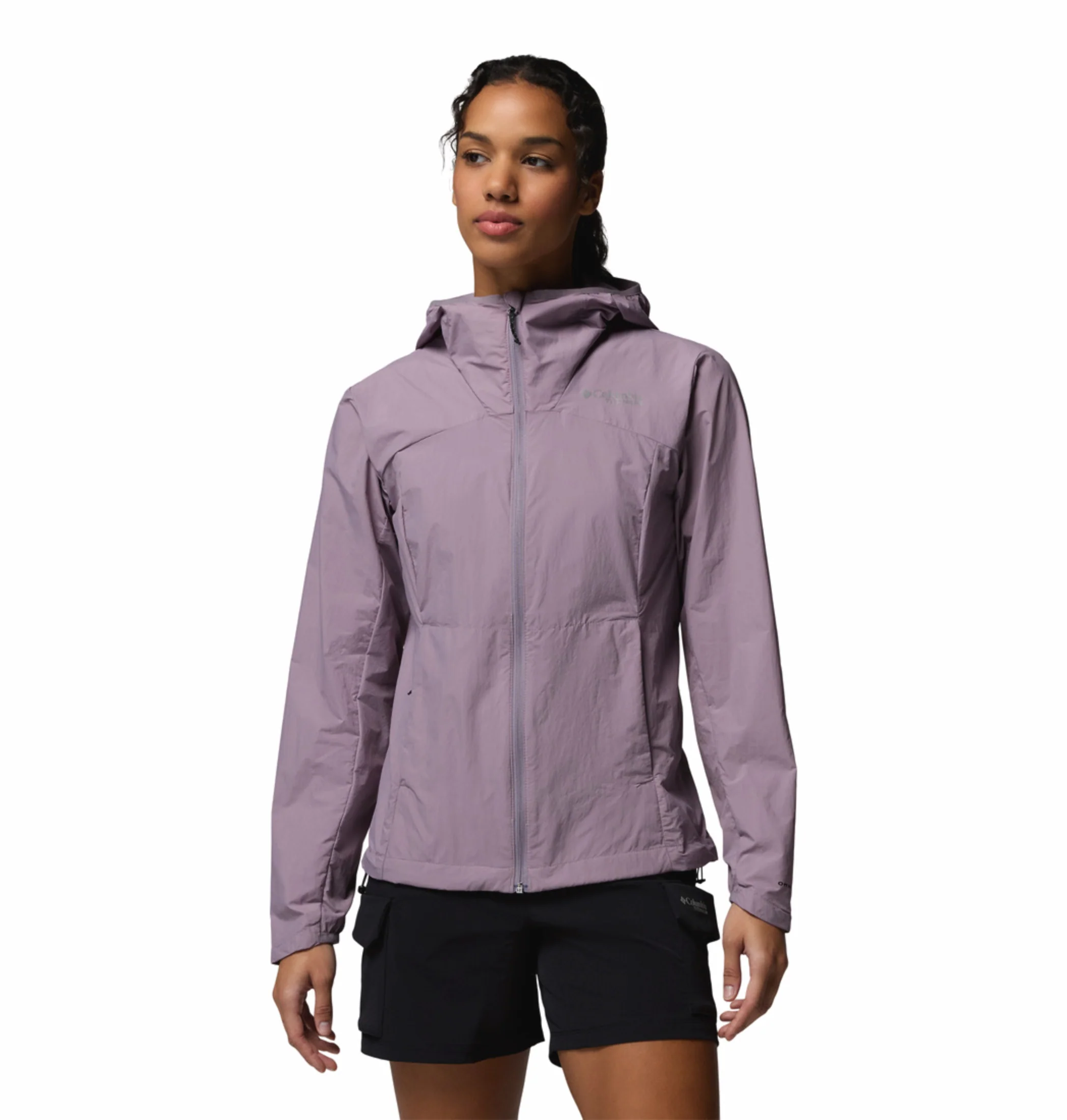Columbia Women Purple Omni-Shade Loop Trail III Windbreaker