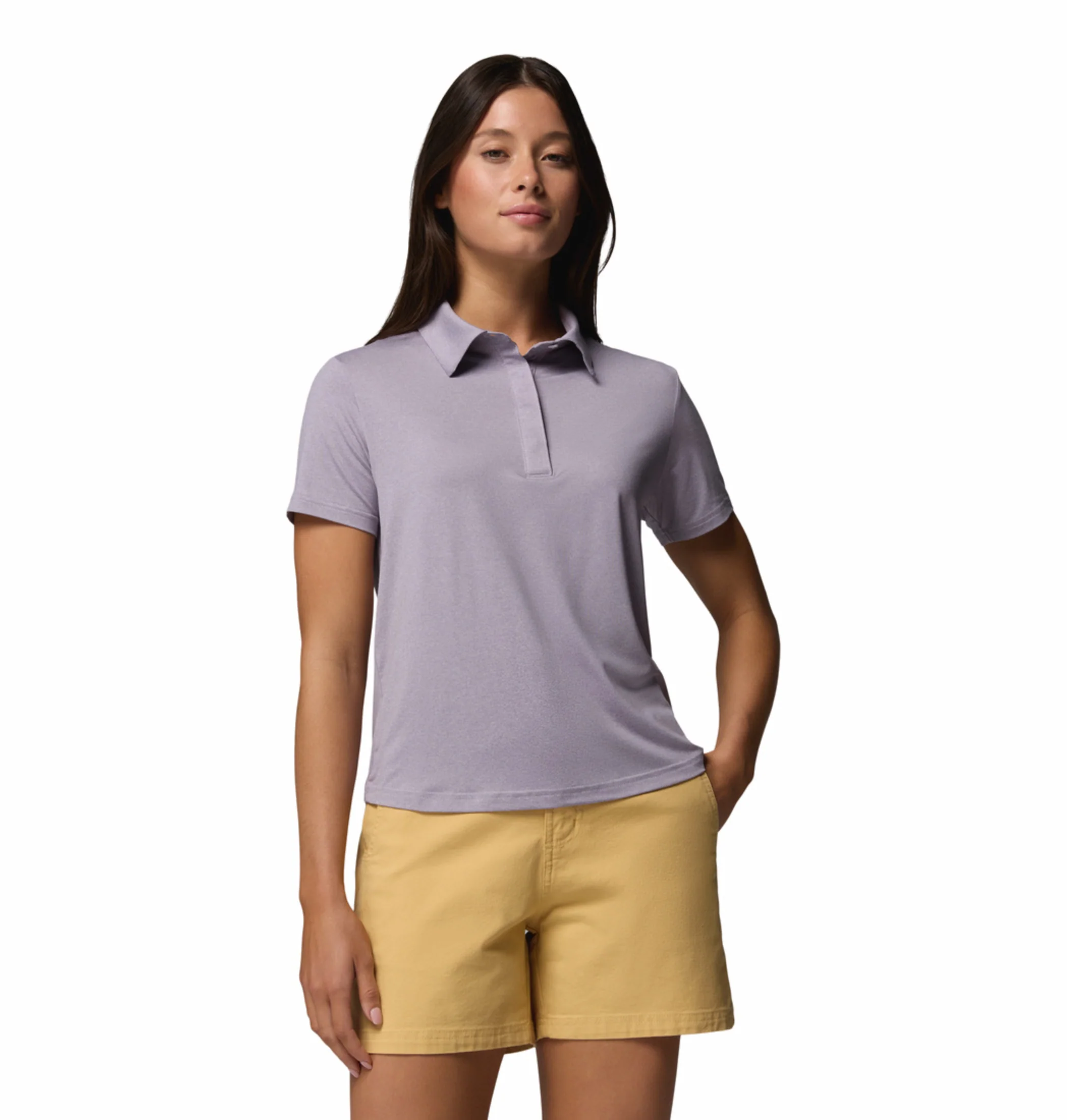 Columbia Women Purple Omni-Shade Parsons Point Polo Tshirt