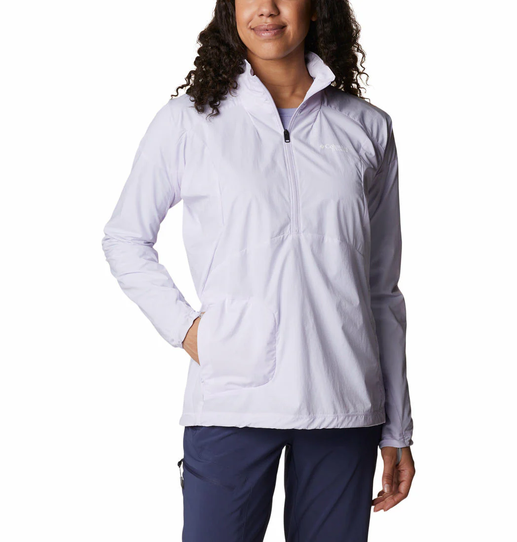 Columbia Women Purple W Titan Pass Lightweight 1/2 Zip