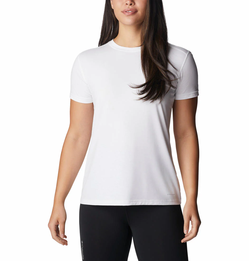 Columbia Women White W Endless Trail Running Tech Tee