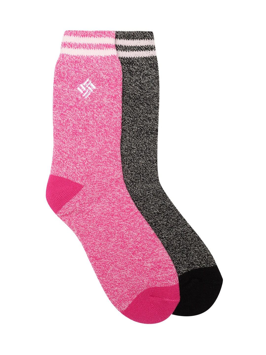 Columbia Women Black SOCKS WM 2P THERMAL CREW-MED 2 (2 Pair) (Non Returnable)