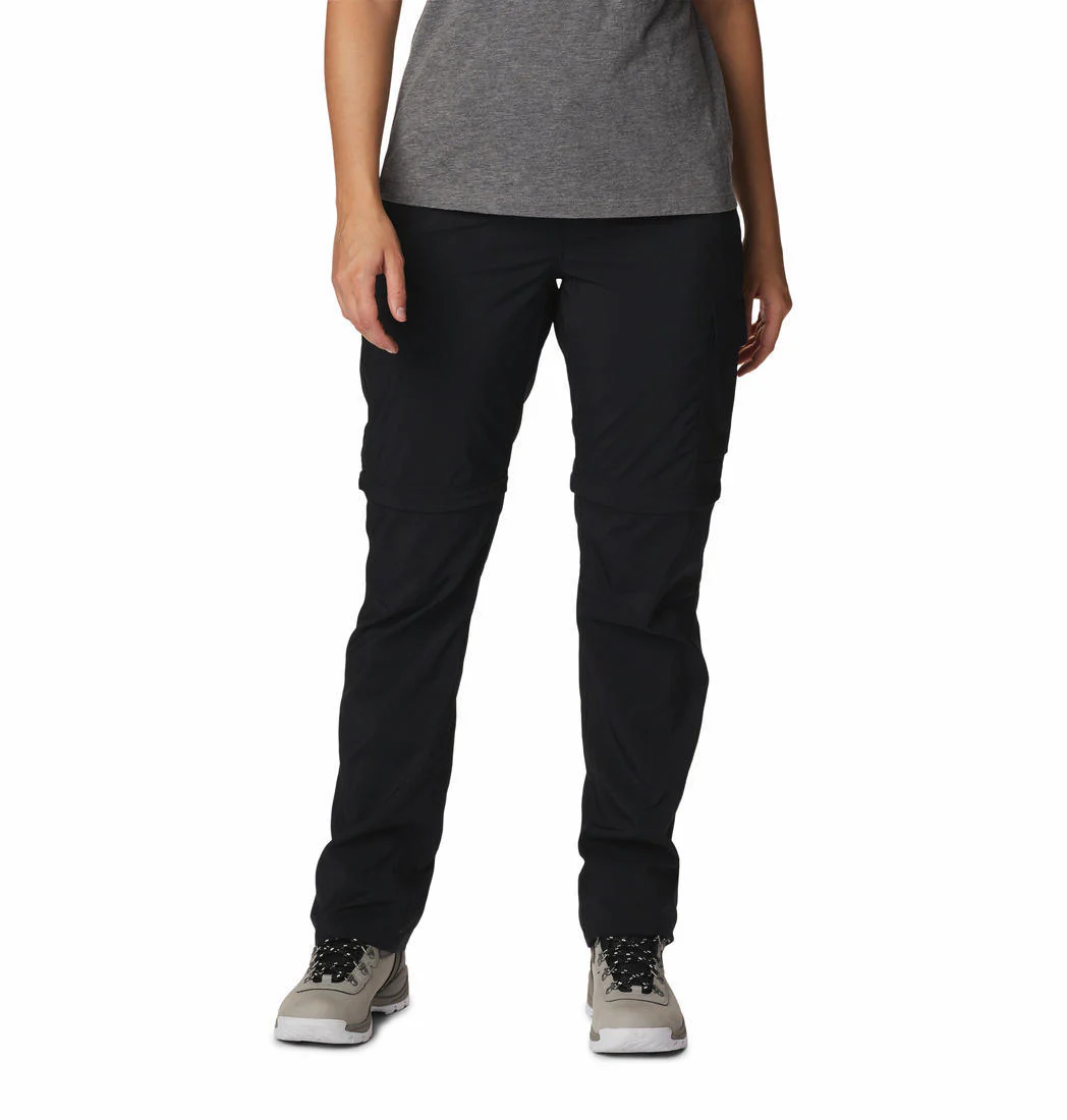 Columbia Women Black Silver Ridge Utility Convertible Pant (Sun Protection)