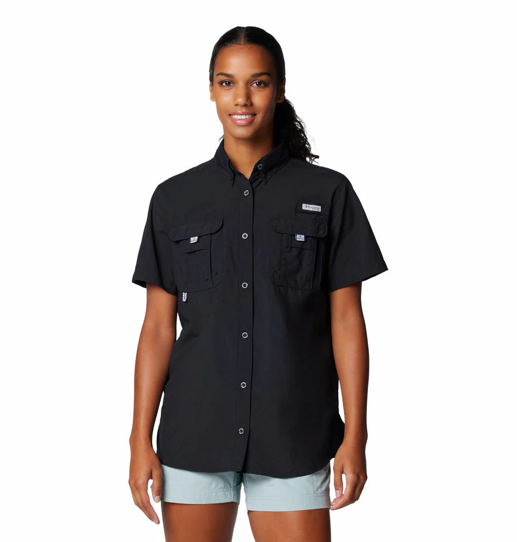 Columbia Women Black Womens Bahama II SS (Sun Protection)