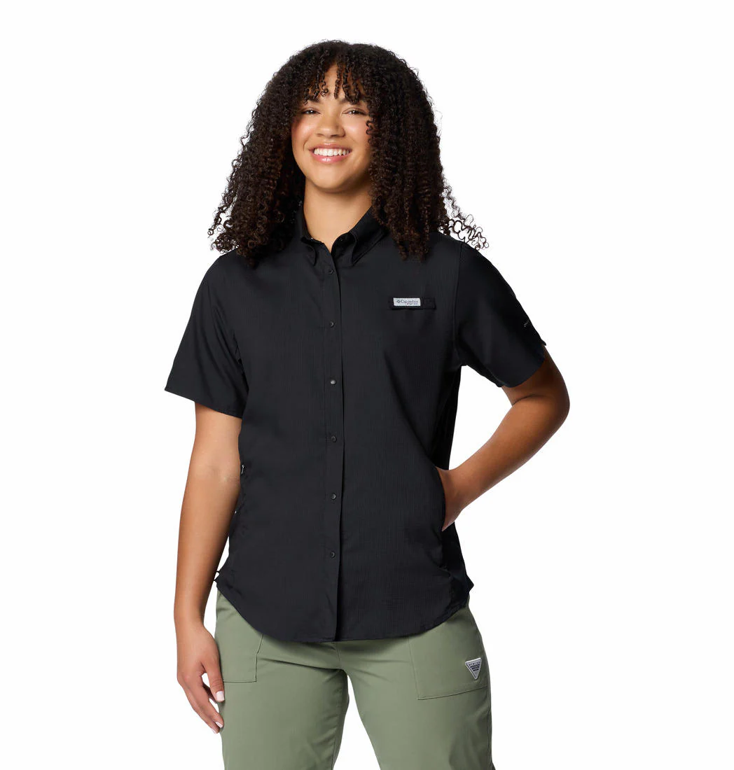 Columbia Women Black Womens Tamiami II SS Shirt (Sun Protection)
