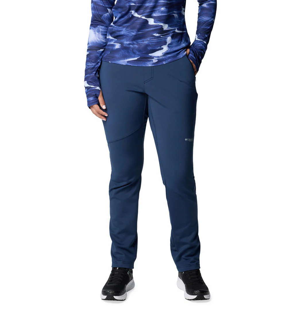 Columbia Women Blue Vast Canyon High-Rise Softshell Pant