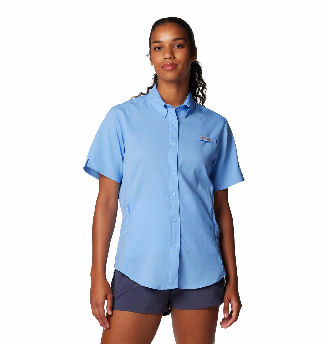 Columbia Women Blue Womens Tamiami II SS Shirt (Sun Protection)