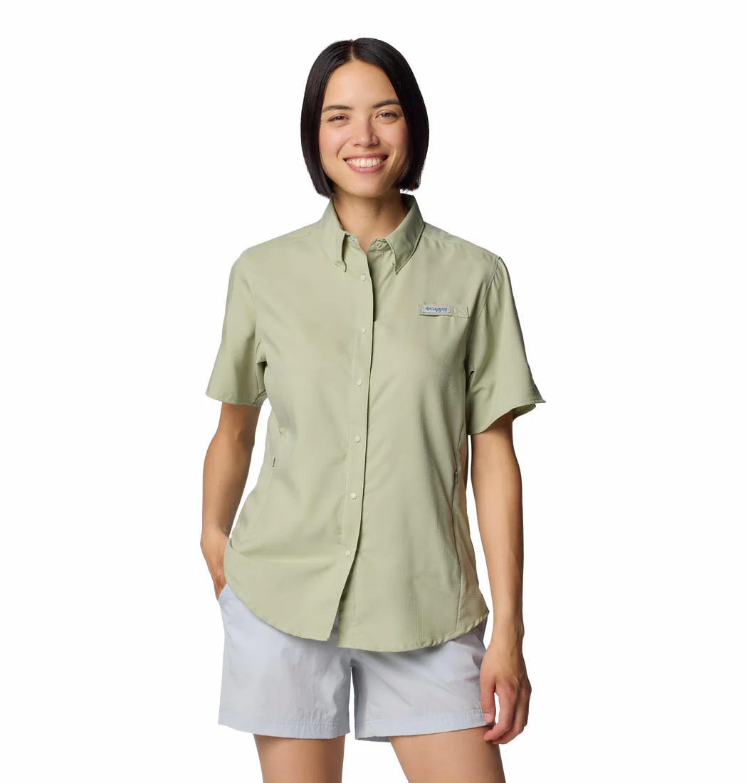 Columbia Women Green Womens Tamiami II SS Shirt (Sun Protection)