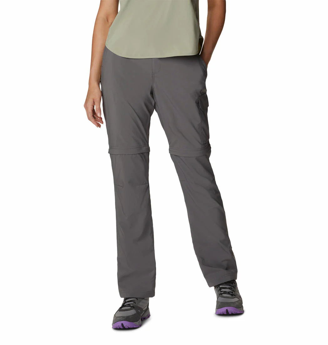 Columbia Women Grey Silver Ridge Utility Convertible Pant (Sun Protection)