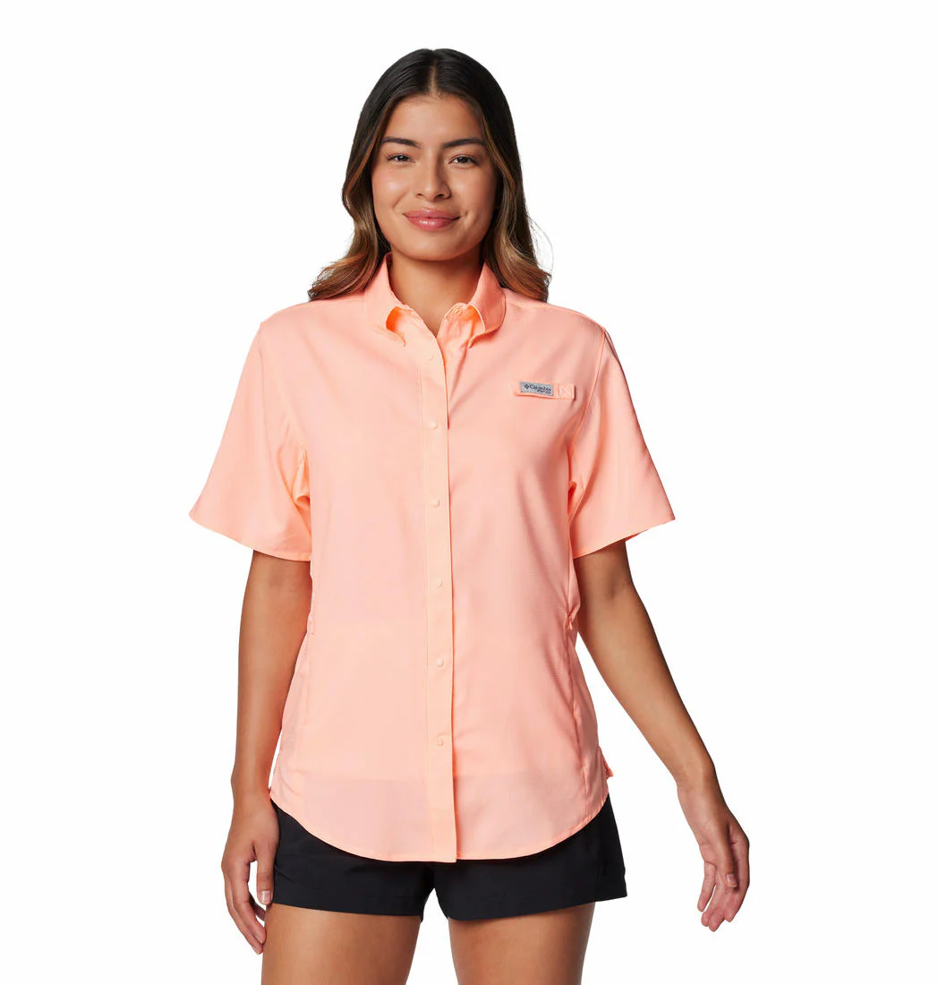 Columbia Women Orange Womens Tamiami II SS Shirt (Sun Protection)