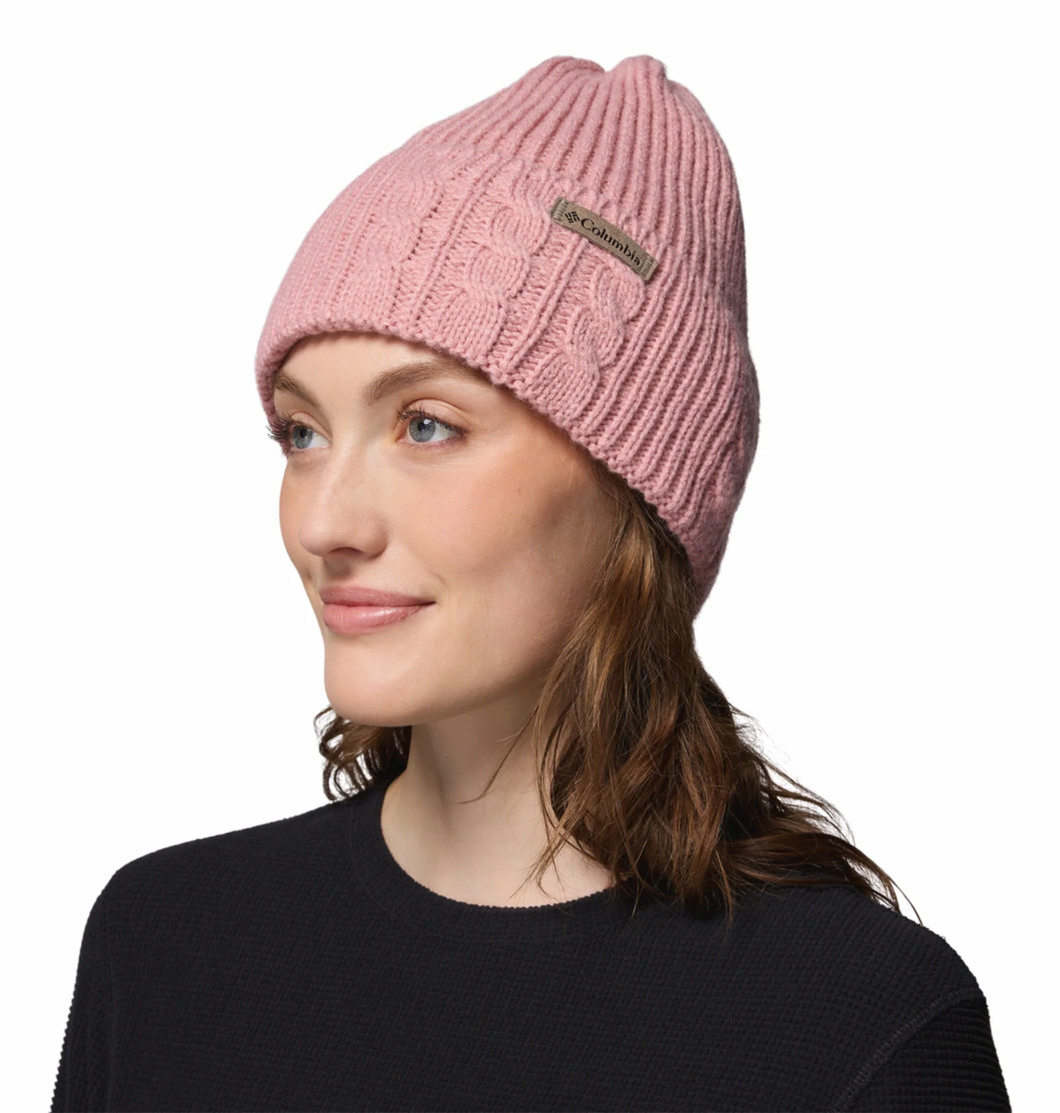 Columbia Womens Peach Agate Pass Cable Knit Beanie
