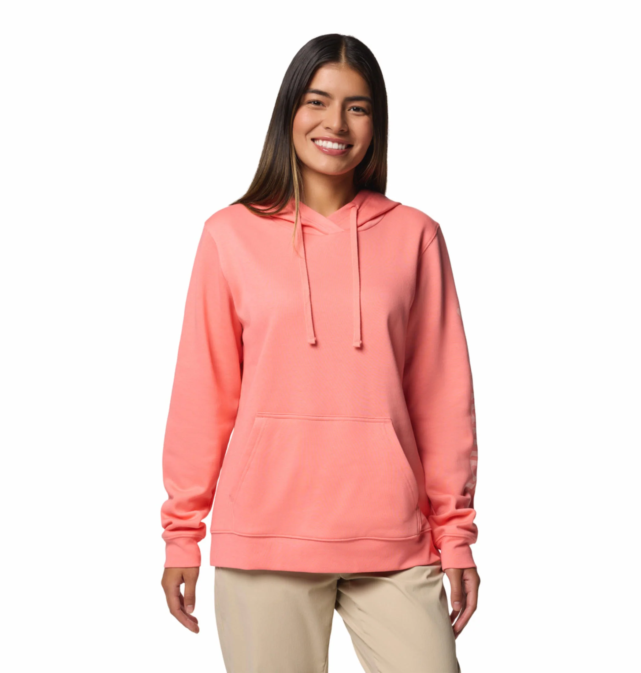 Columbia Women Pink Beaumount Graphic Hoodie