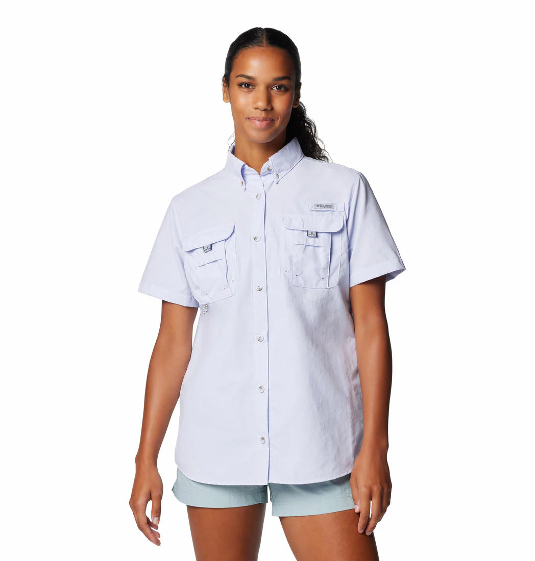 Columbia Women Purple Womens Bahama II SS (Sun Protection)