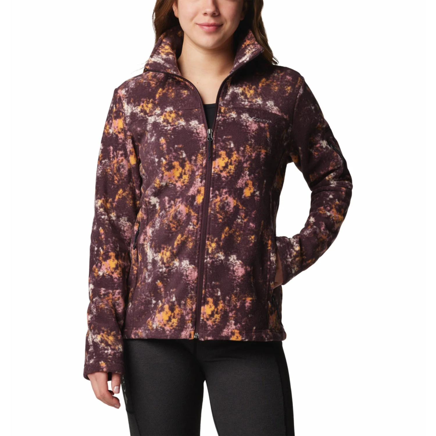 Columbia Women Red Fast Trek Printed Jkt
