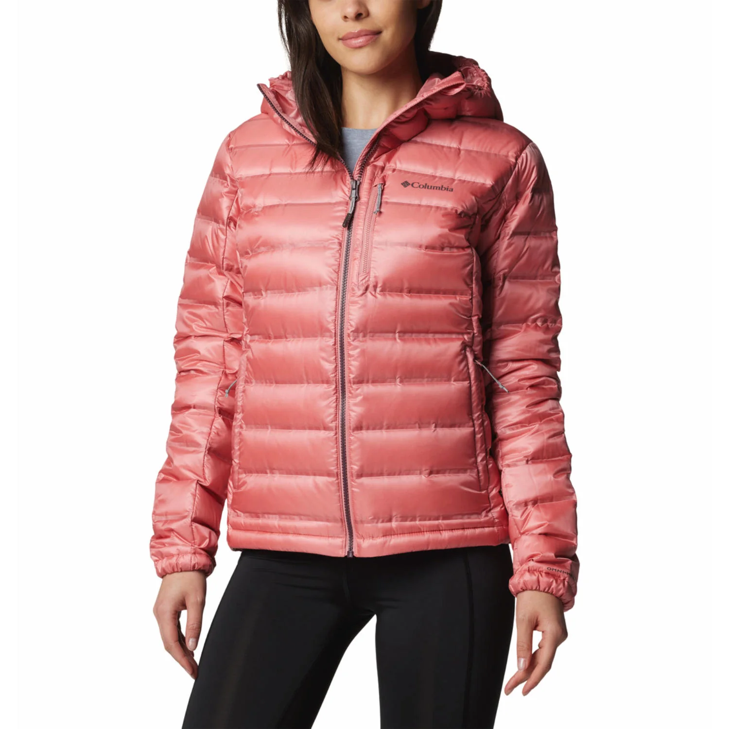 Columbia Women Pink Pebble Peak II Down Hooded Jacket