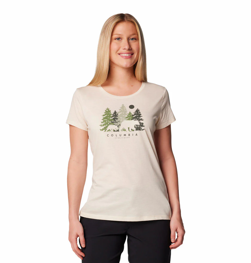 Columbia Women White Daisy Days SS Graphic Tee
