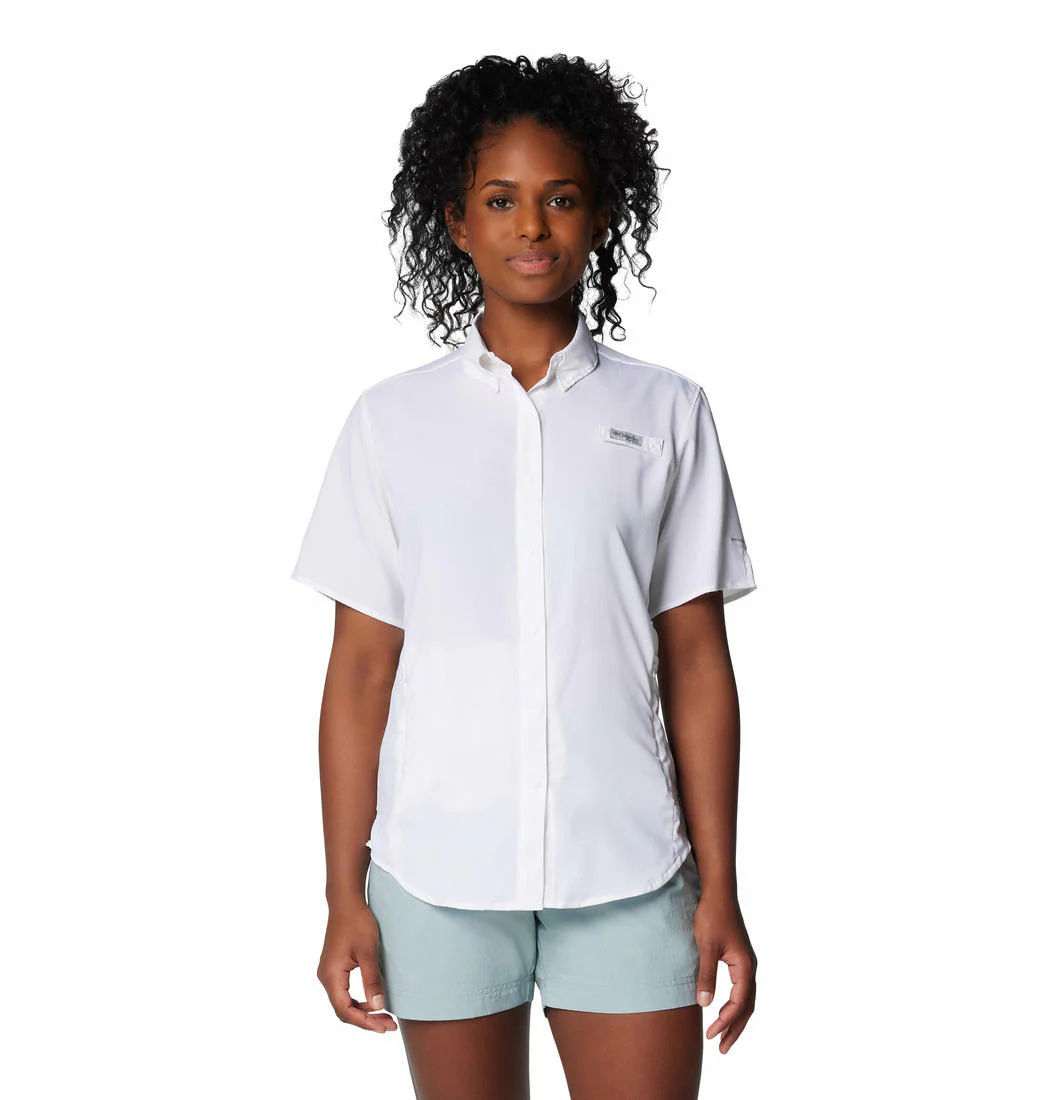 Columbia Women White Womens Tamiami II SS Shirt (Sun Protection)