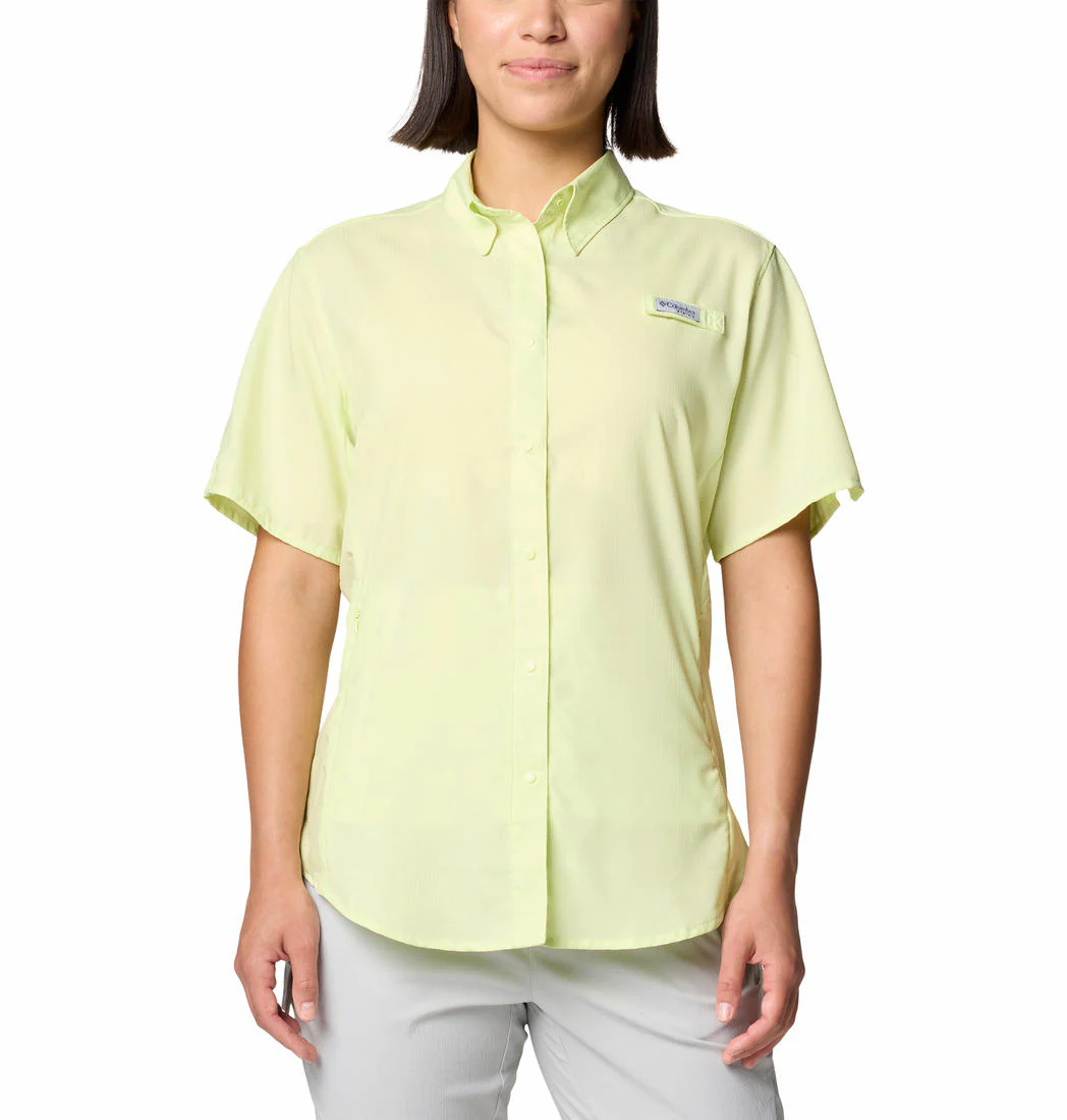 Columbia Women Yellow Womens Tamiami II SS Shirt (Sun Protection)
