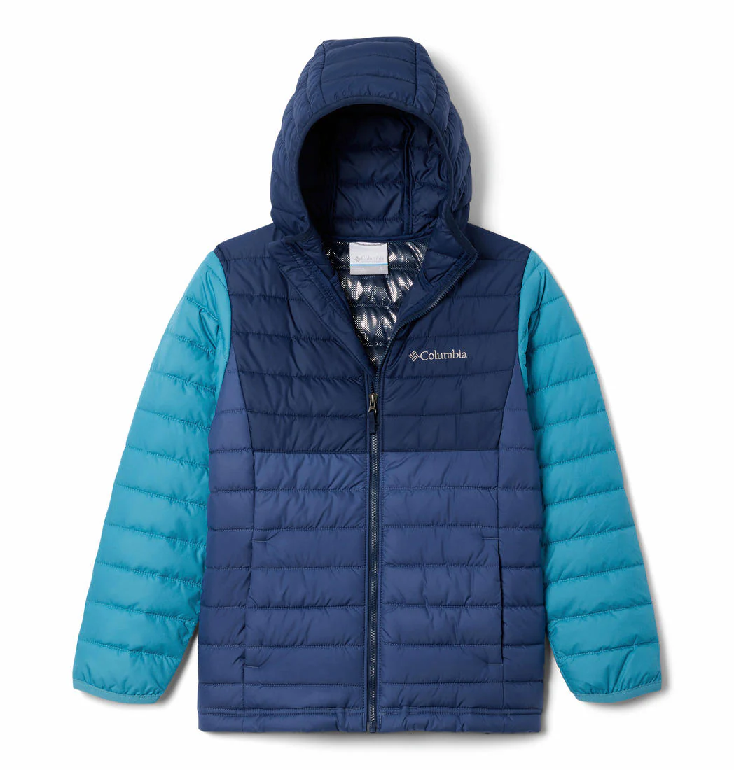 Columbia Kids Boys Blue Powder Lite Boys Hooded Jacket