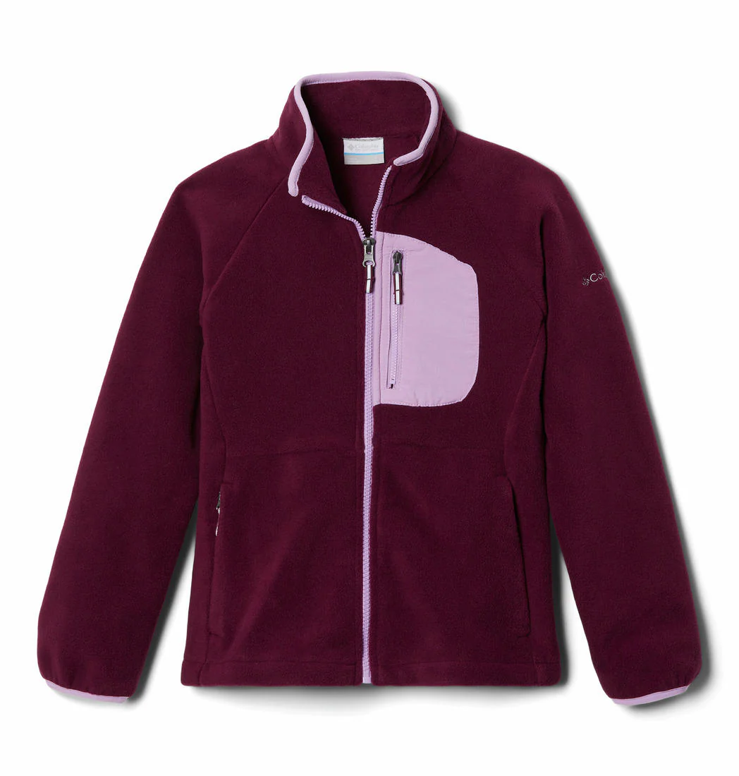 Columbia Kids Unisex Purple Fast Trek III Fleece Full Zip