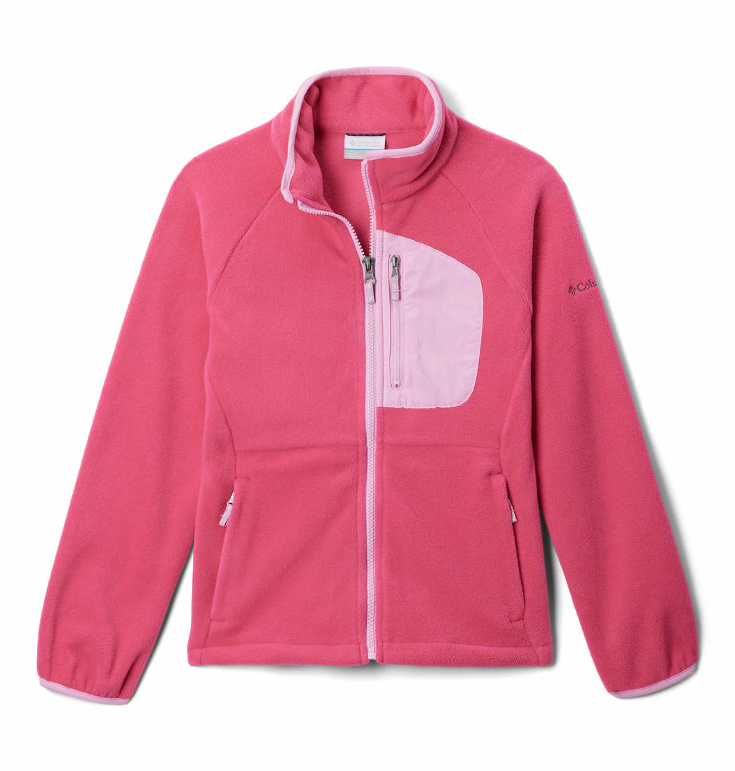 Columbia Kids Unisex Pink Fast Trek III Fleece Full Zip