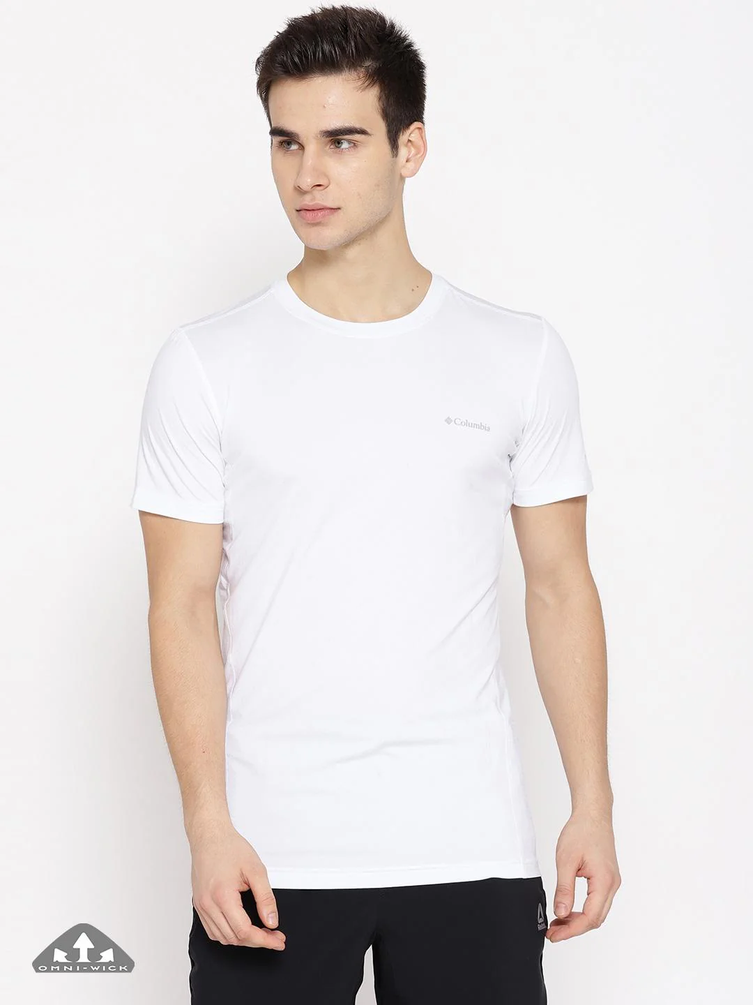 Columbia Men White Coolest Cool II Short Sleeve Shirt (Sun Protection)