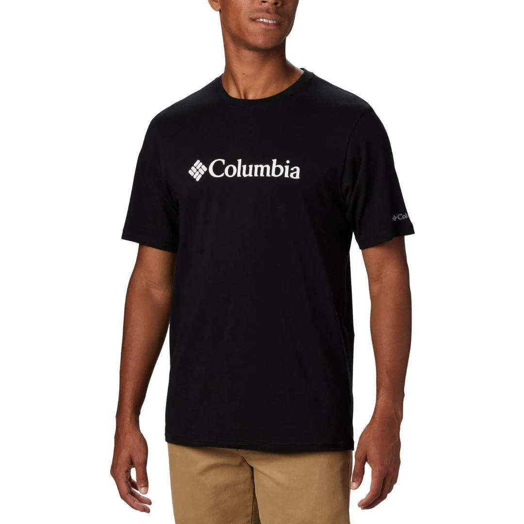 Columbia Men Black CSC Basic Logo Short Sleeve