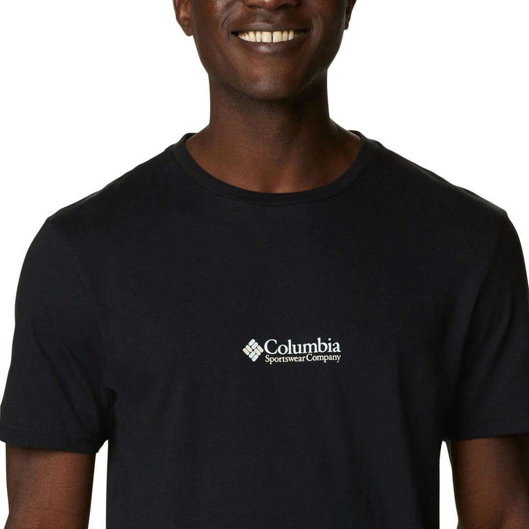 Columbia Men Black CSC Basic Logo Short Sleeve