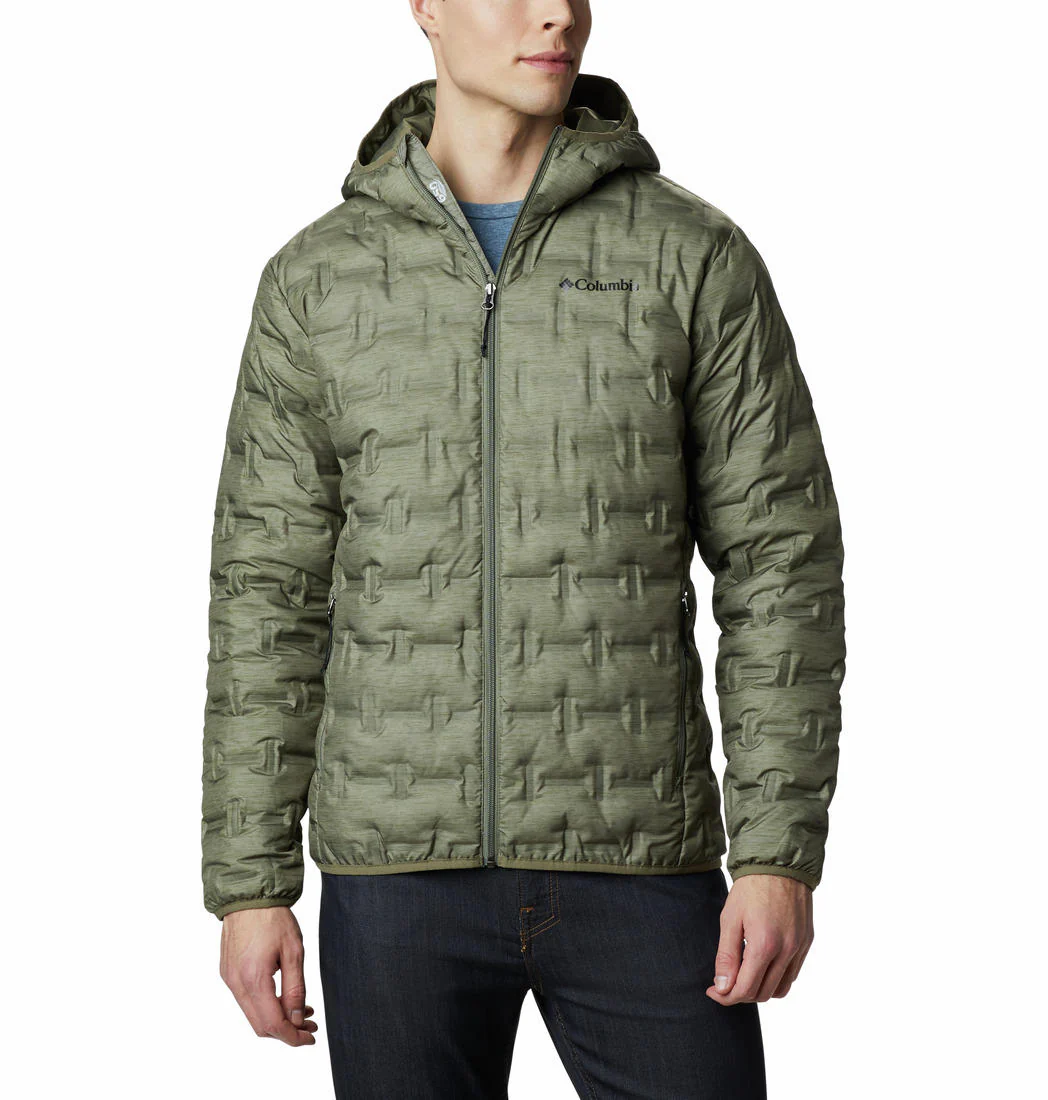 Columbia Men Green Delta Ridge Down Hooded Jacket