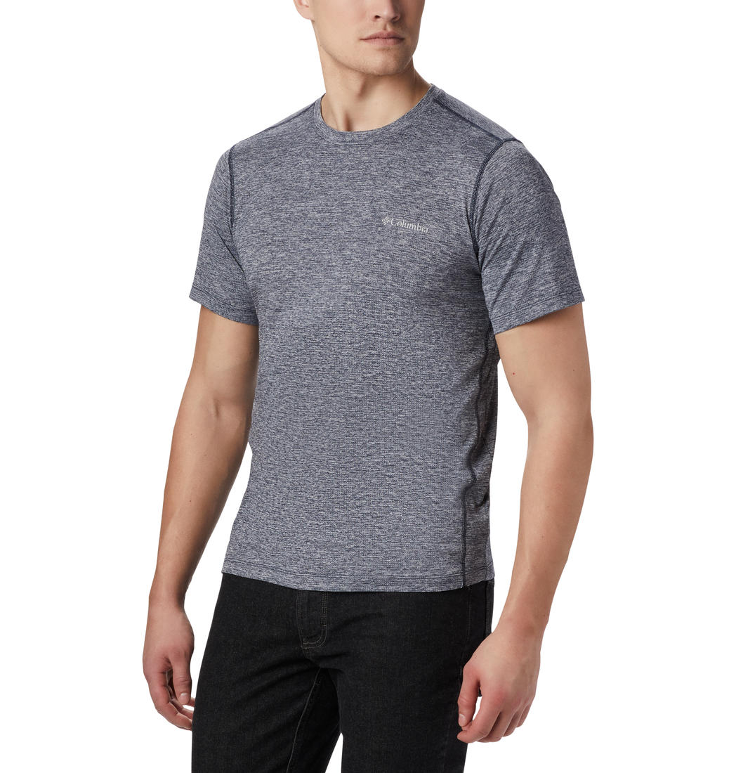 Columbia Men Blue Deschutes Runner Short Sleeve Shirt