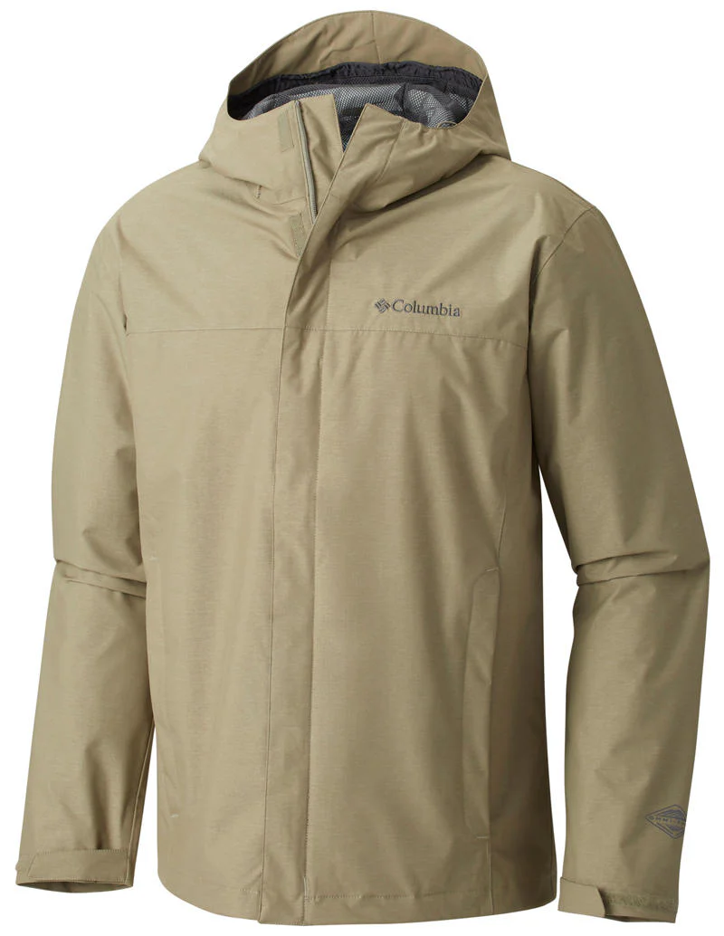 Columbia Men Green Diablo Creek Rain Shell Waterproof