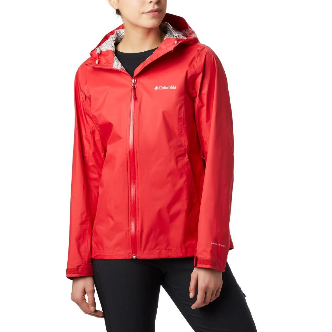 Columbia Women Red EvaPOURation Jacket Waterproof