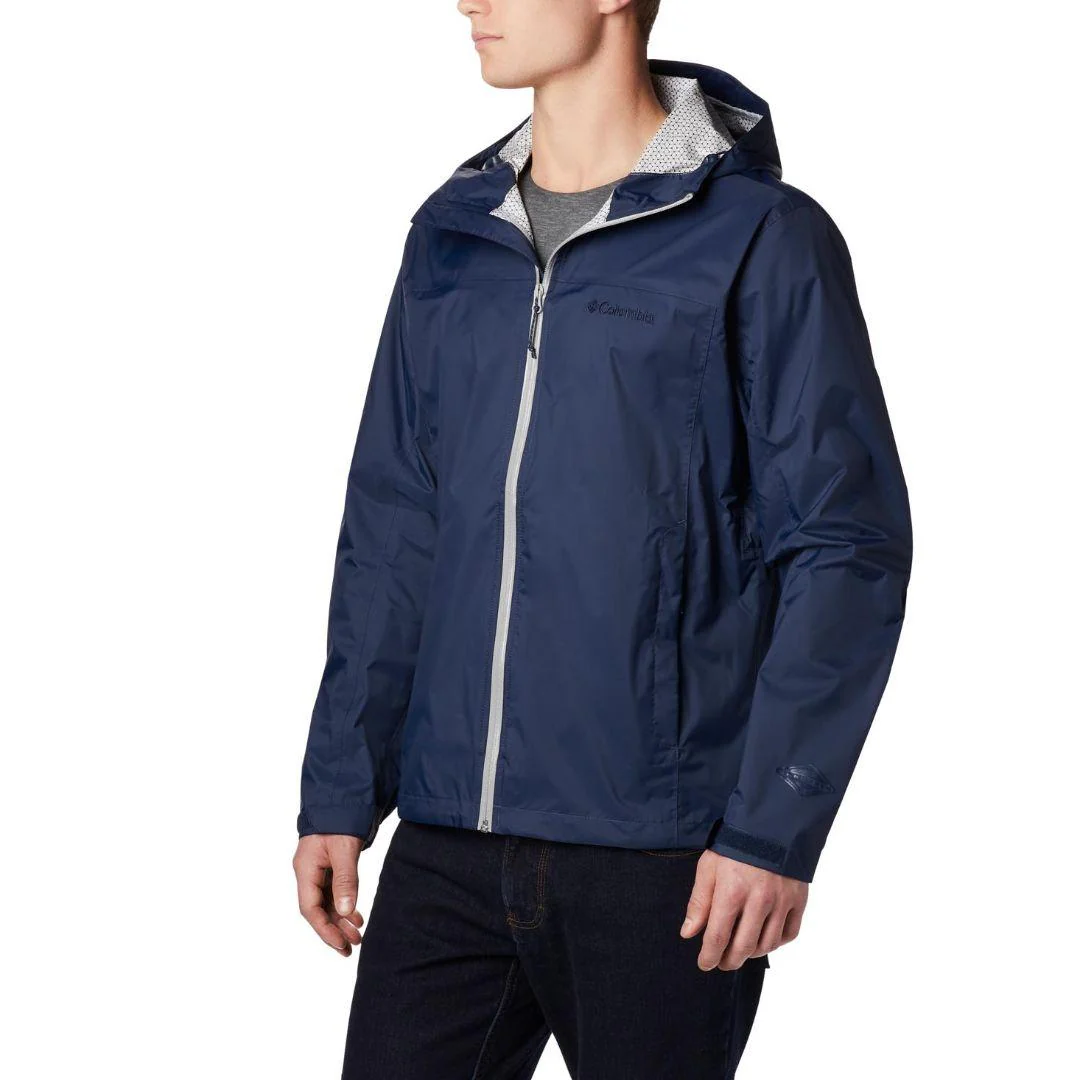 Columbia Men Blue EvaPOURation Jacket Waterproof