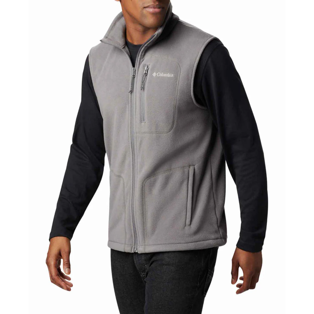 Columbia Men Grey Fast Trek Fleece Vest