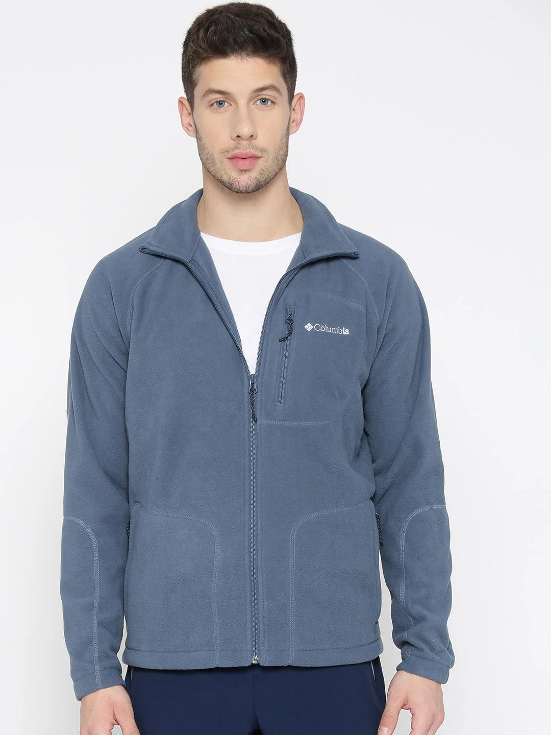 Columbia Men Blue Fast Trek II Full Zip Fleece