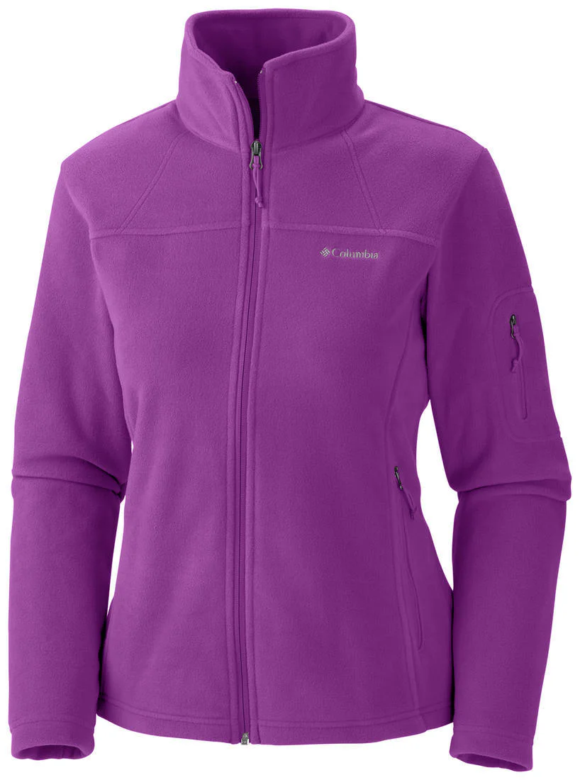 Columbia Women Purple Fast Trek II Full Zip Fleece Jacket