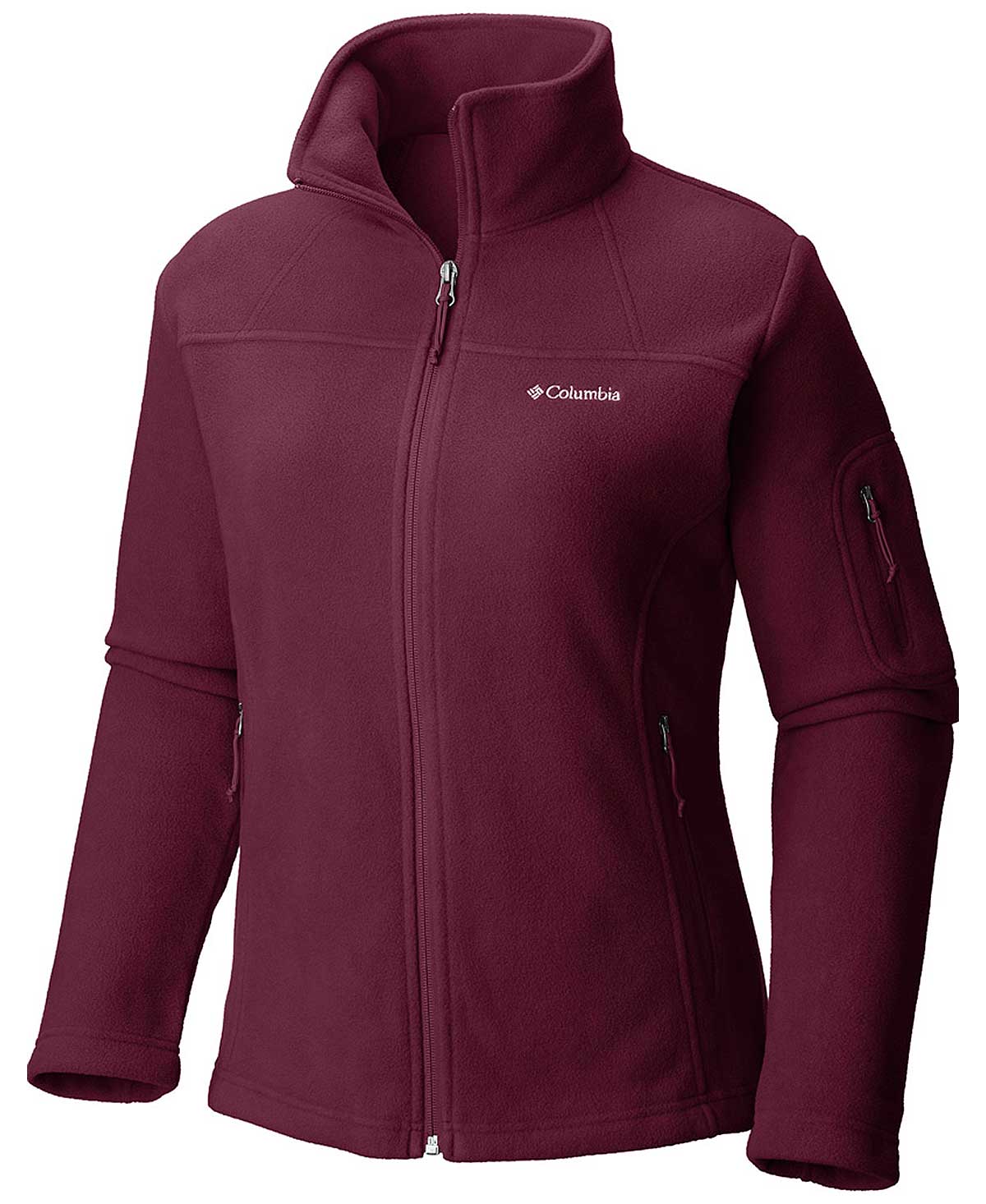 Columbia Women Red Fast Trek II Full Zip Fleece Jacket