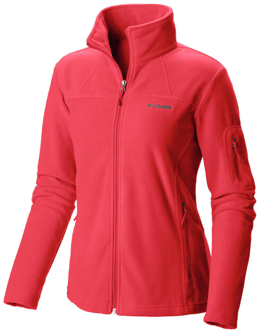 Columbia Women Red Fast Trek II Full Zip Fleece Jacket