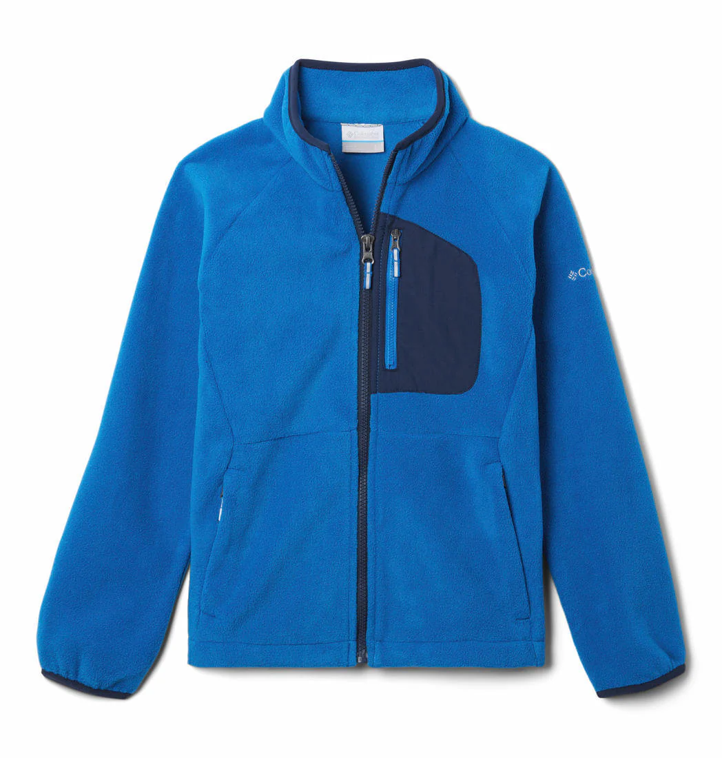 Columbia Kids Unisex Blue Fast Trek III Fleece Full Zip