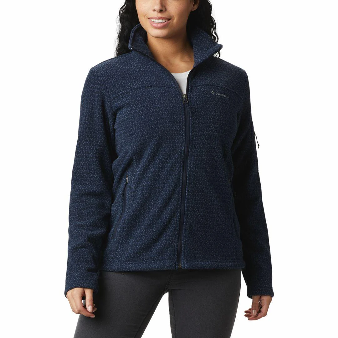 Columbia Women Blue Fast Trek Printed Jkt