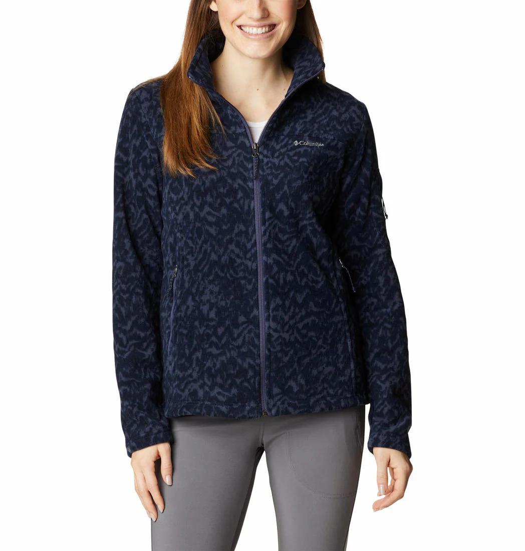 Columbia Women Navy Blue Fast Trek Printed Jkt
