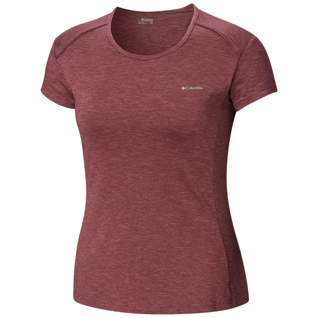 Columbia Women Purple Firwood Camp Tee (Sun Protection)