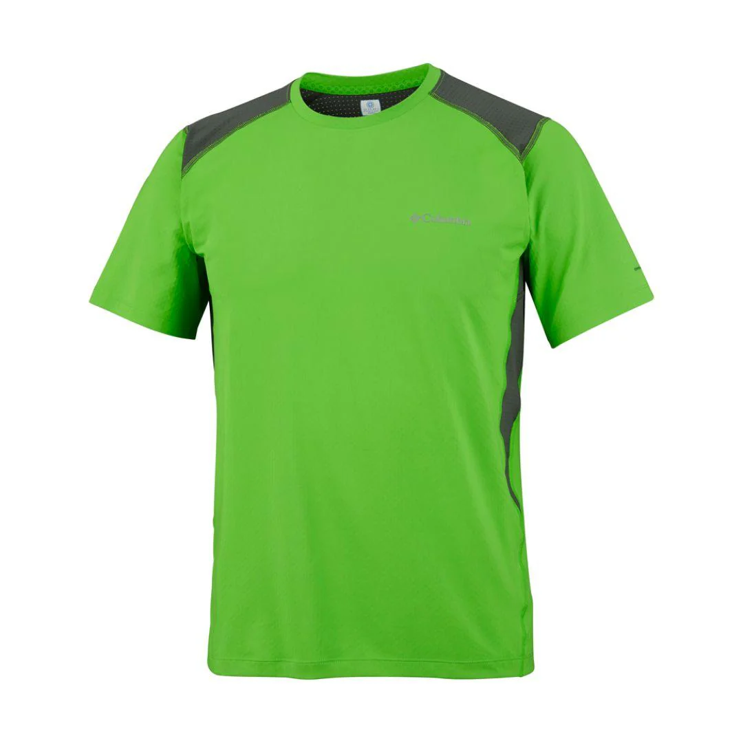 Columbia Men Green Freeze Degree II Short Sleeve Shirt (Sun Protection)