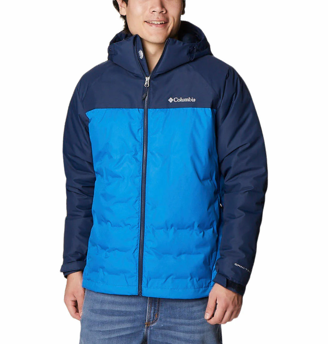 Columbia Men Blue Grand Trek II Down Hooded Jacket