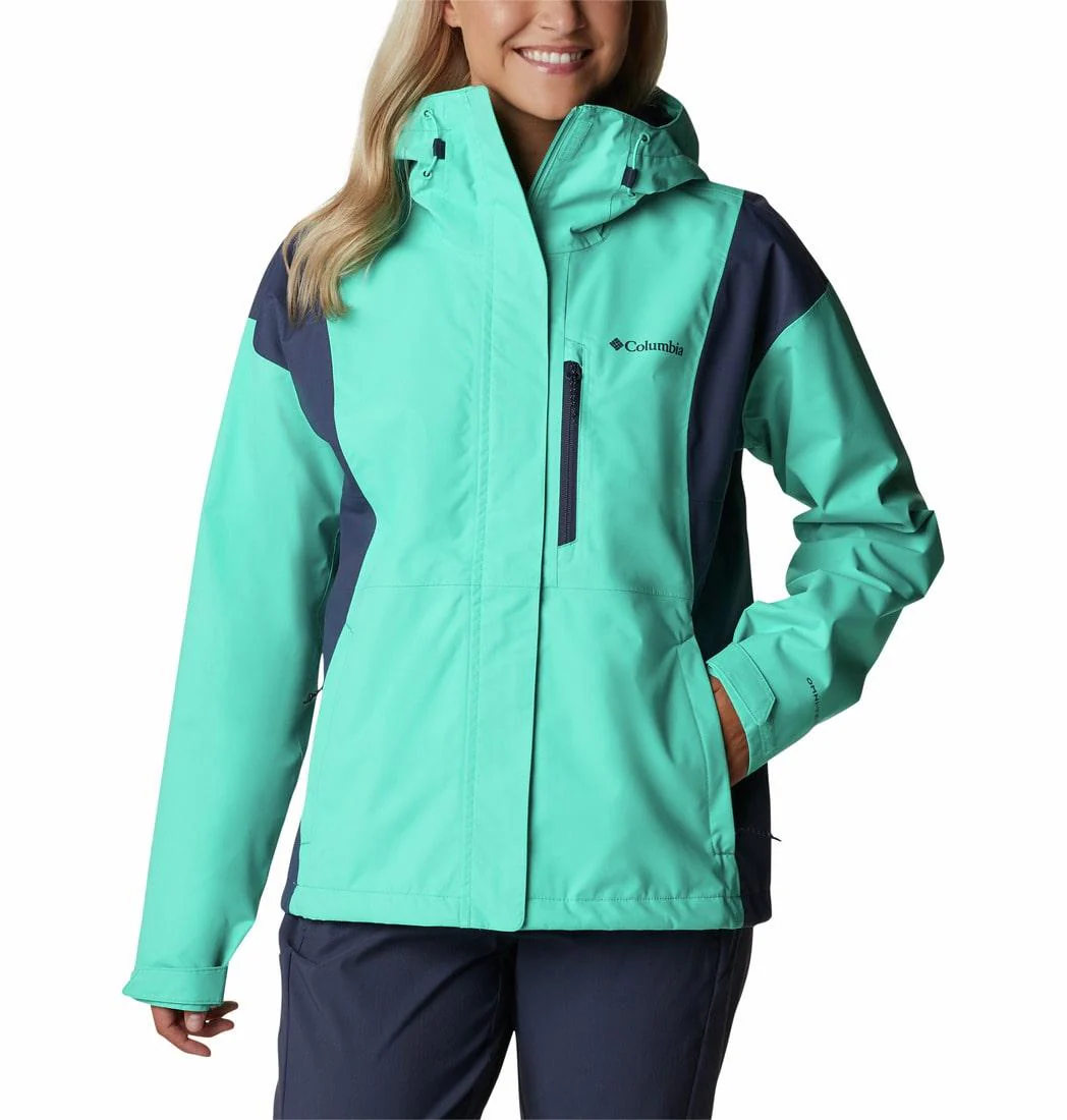 Columbia Women Green Hikebound Jacket Waterproof