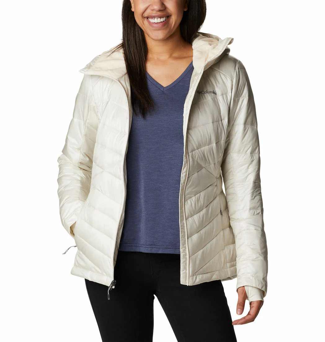 Columbia Women White Joy Peak Hooded Jacket - Image 4